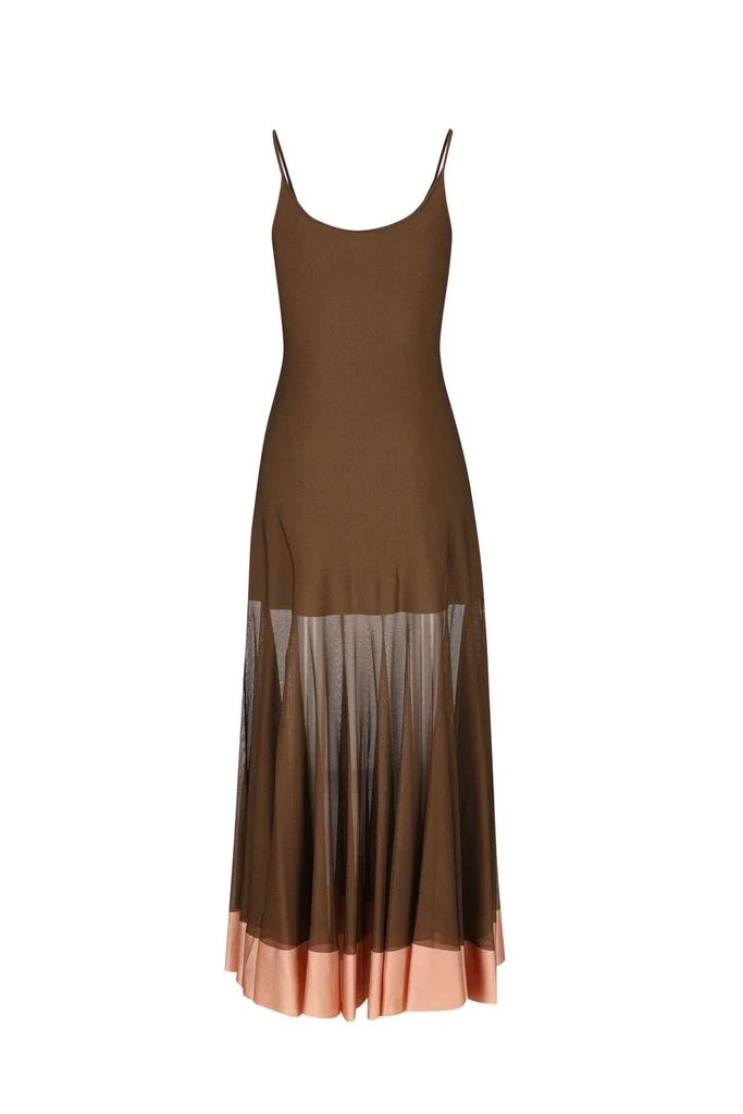 Shop Fendi Sleeveless Knitted Maxi Dress on Sale at BeyondStyle