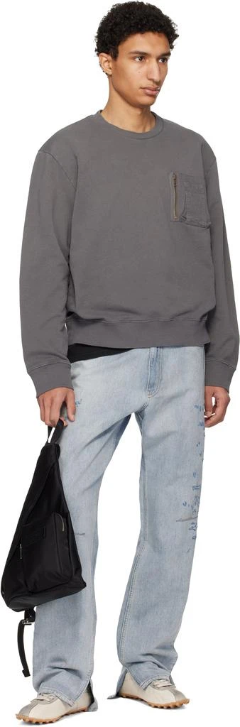 MM6 Black Numeric Sling Backpack 4