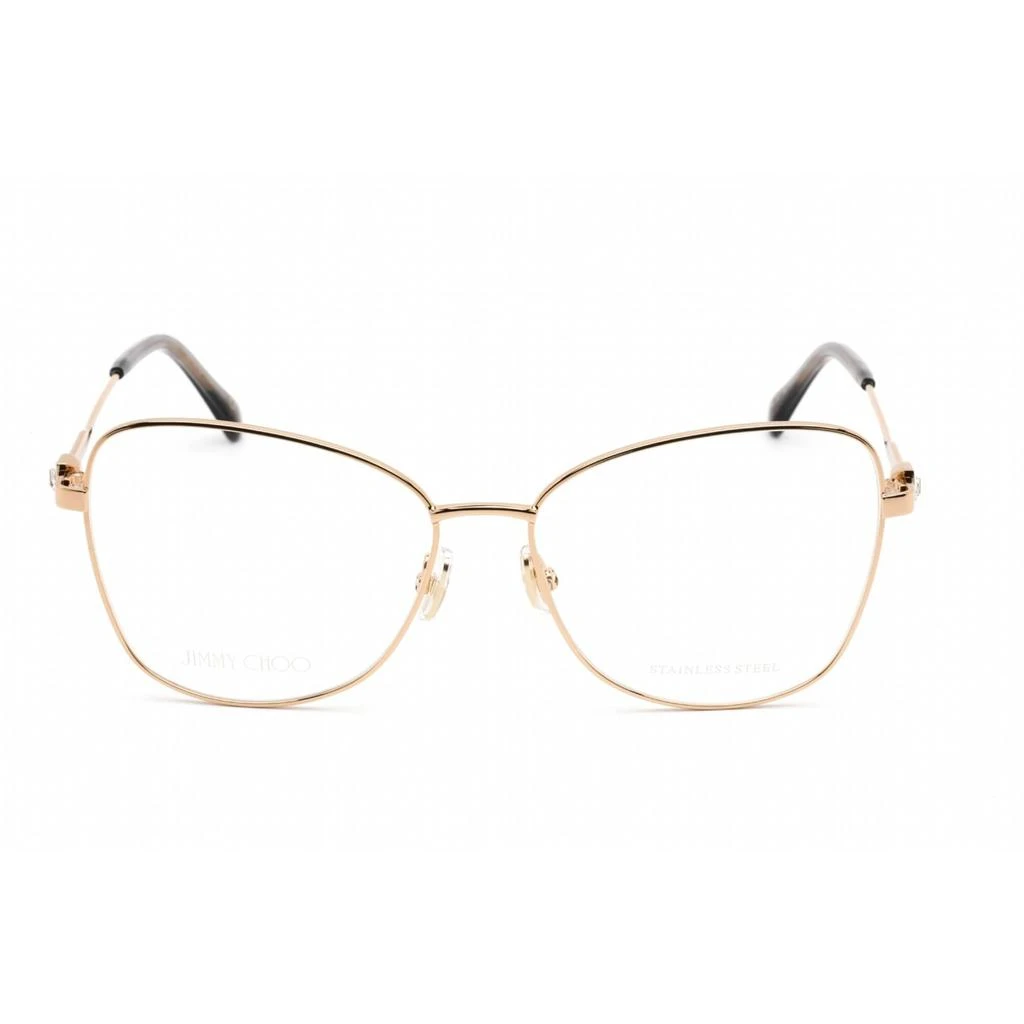 Jimmy Choo Jimmy Choo Women's Eyeglasses - Rose Gold Stainless Steel Cat Eye | JC 304 0000 00 2