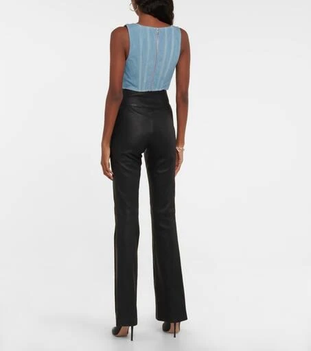 Staud Alice denim corset tank top 3
