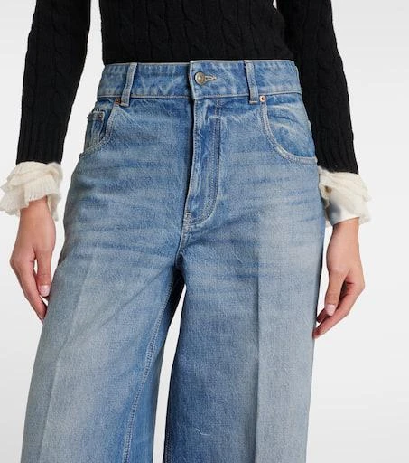 Valentino High-rise wide-leg jeans 4