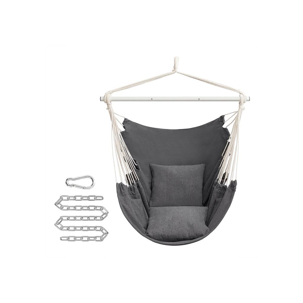 BreeBe Hammock Chair with 2 Cushions Slate Gray