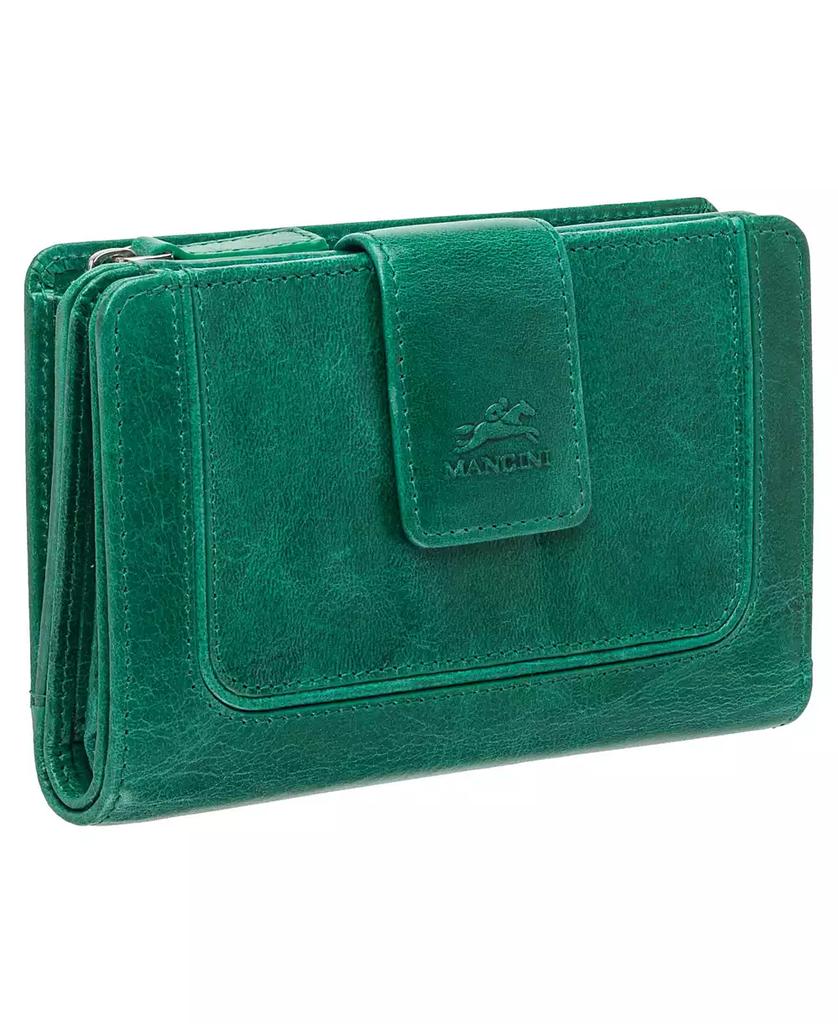 Mancini Leather Goods South Beach RFID Secure Mini Clutch Wallet