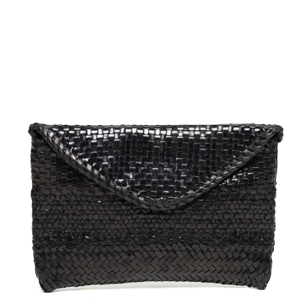 LAGGO Women's Polka Woven Clutch In Black