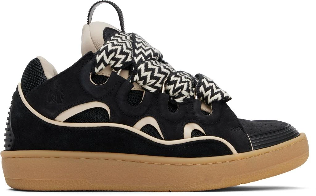 Lanvin SSENSE Exclusive Black Curb Sneakers 1
