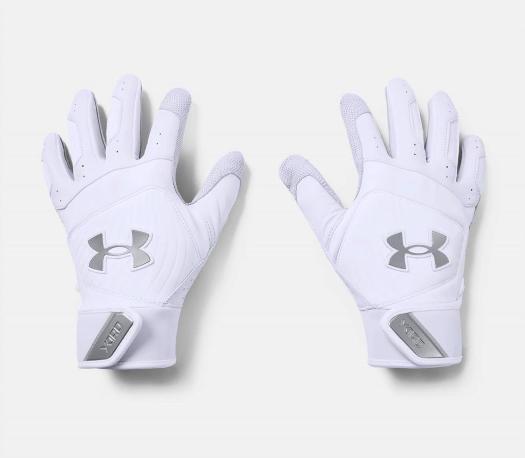 Under Armour Men's Yard Batting Gloves In White/white/steel