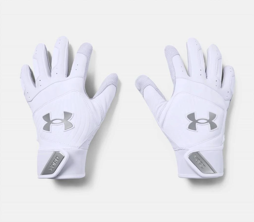 Under Armour Men's Yard Batting Gloves In White/white/steel 1