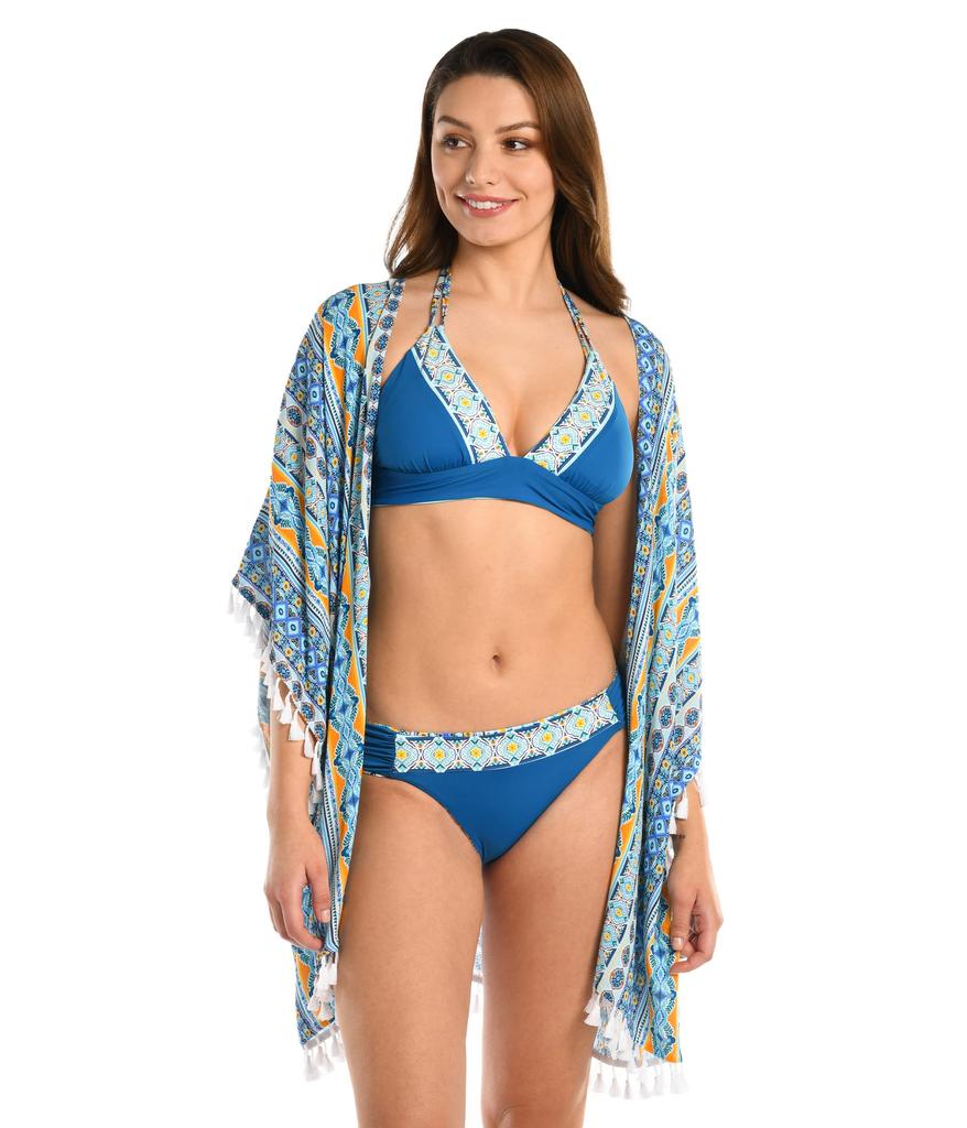 La Blanca Scarf City Open Front Kimono