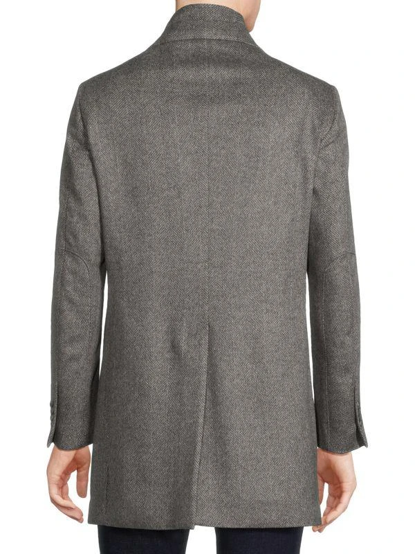 Saks Fifth Avenue Modern Fit Wool Blend Car Coat With Bib 2