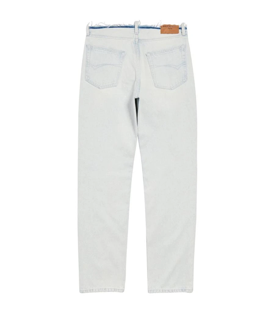 Balenciaga Distressed Waistband Straight Jeans 2