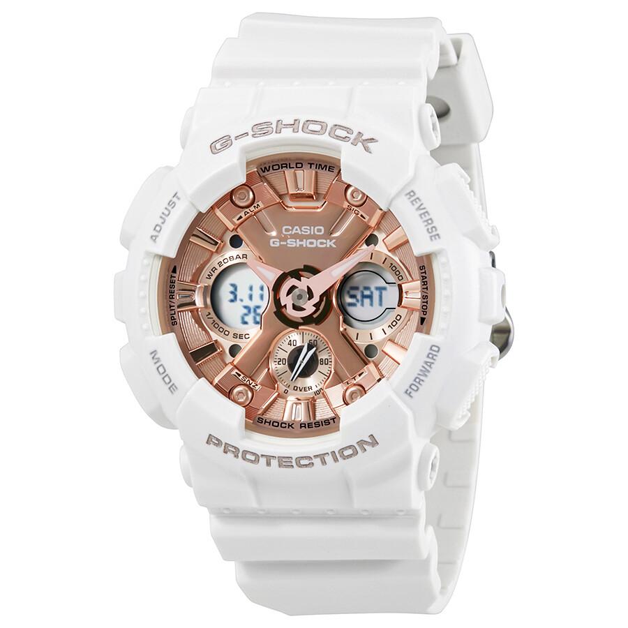 Casio Casio G-Shock S Series Rose Gold Dial Ladies Sports Watch GMAS120MF-7A2