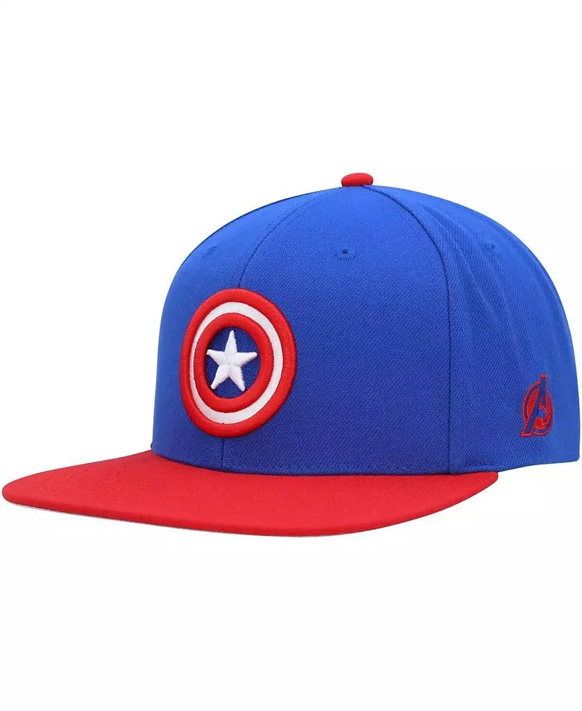 Marvel Men's Navy, Red Captain America Snapback Hat 1