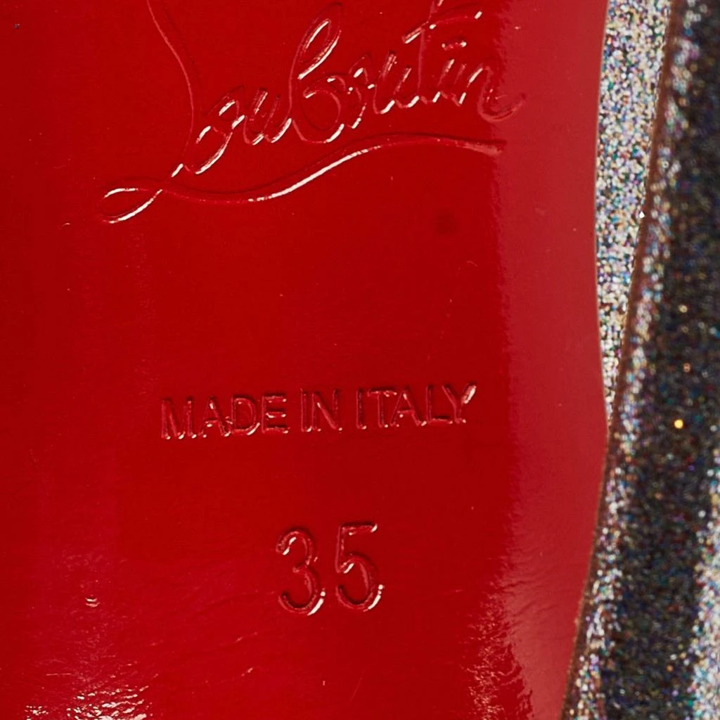 Christian Louboutin Christian Louboutin Silver Glitter So Kate Pumps Size 35 8