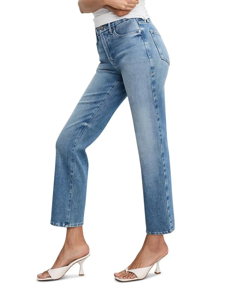 Good American Soft Tech Good Legs Straight Jeans Indigo1012 4