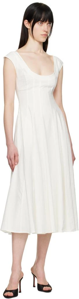 GUIZIO White Leila Midi Dress 4
