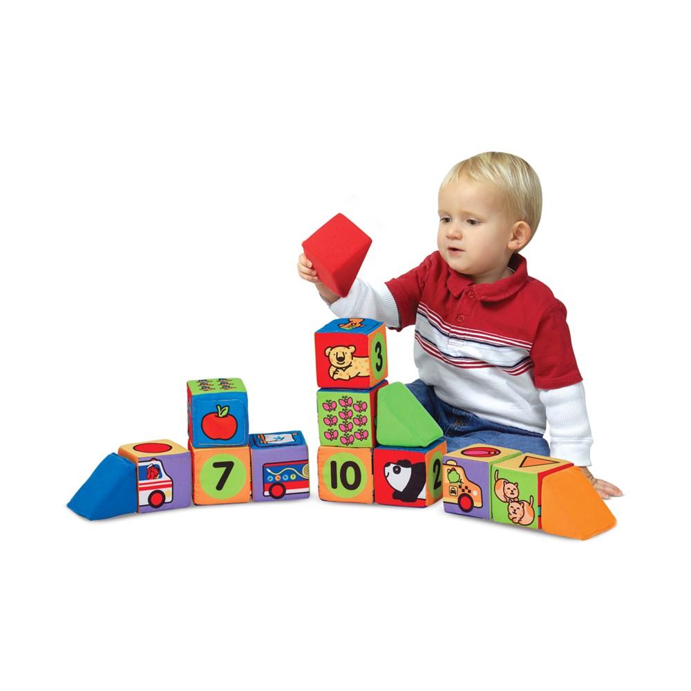 Melissa and Doug Kids' Match & Build Toy Blocks