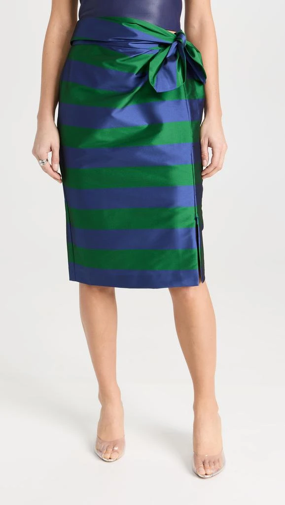 Bernadette Cecile Striped Knee Length Skirt 6