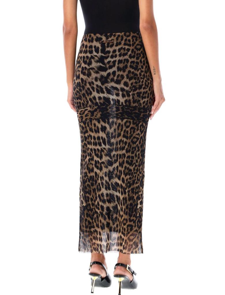 Jean Paul Gaultier Jean Paul Gaultier Leopard Mesh Long Skirt