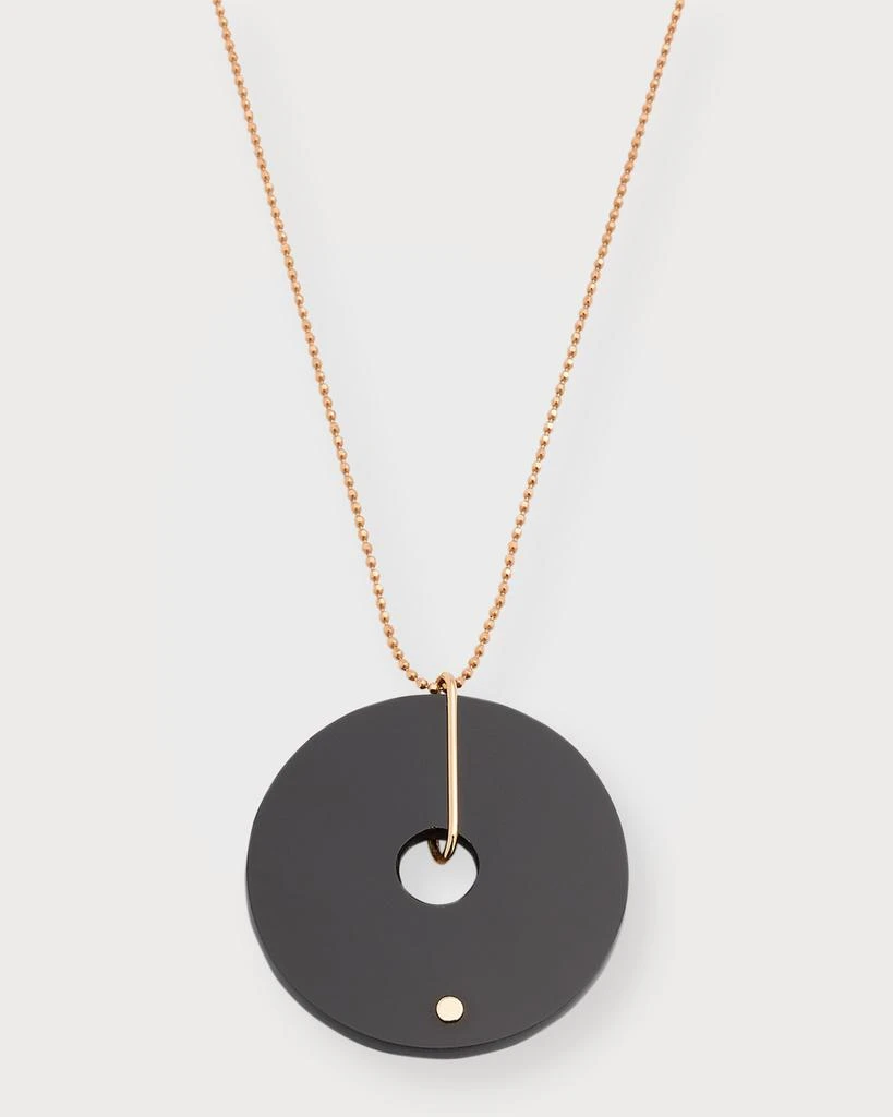 Ginette NY Donut Onyx On Chain Necklace 1