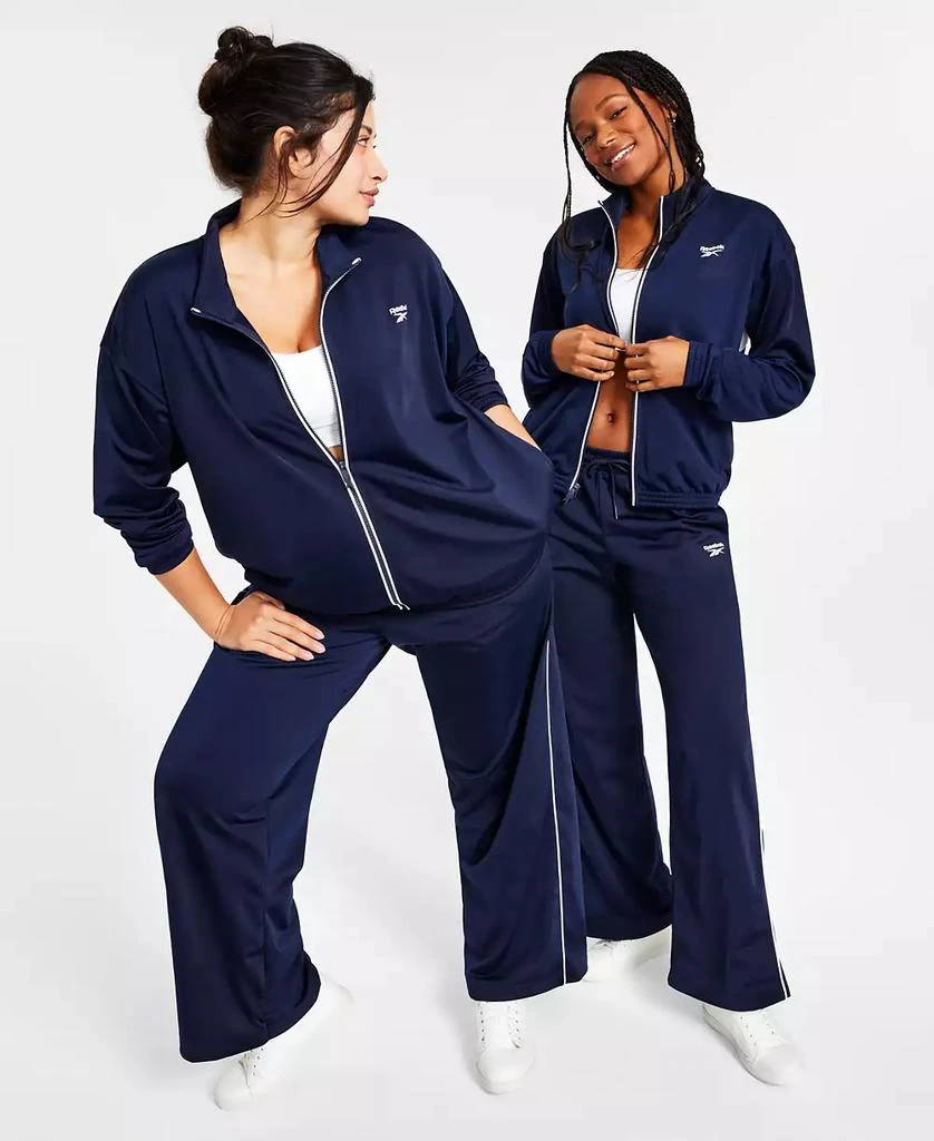 Reebok Women's Logo Tricot Long-Sleeve Track Jacket, A Macy's Exclusive 4