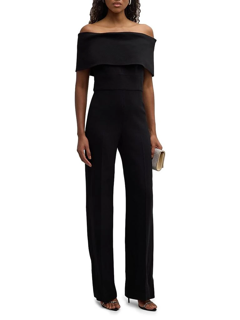 LELA ROSE Off-the-Shoulder Crêpe Jumpsuit 2