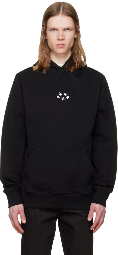 JKEEFER Black Stars Embroidery Hoodie