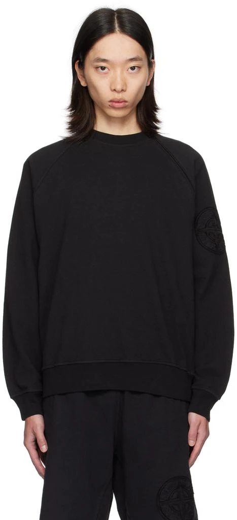 Stone Island Black Heavy Sweatshirt 1