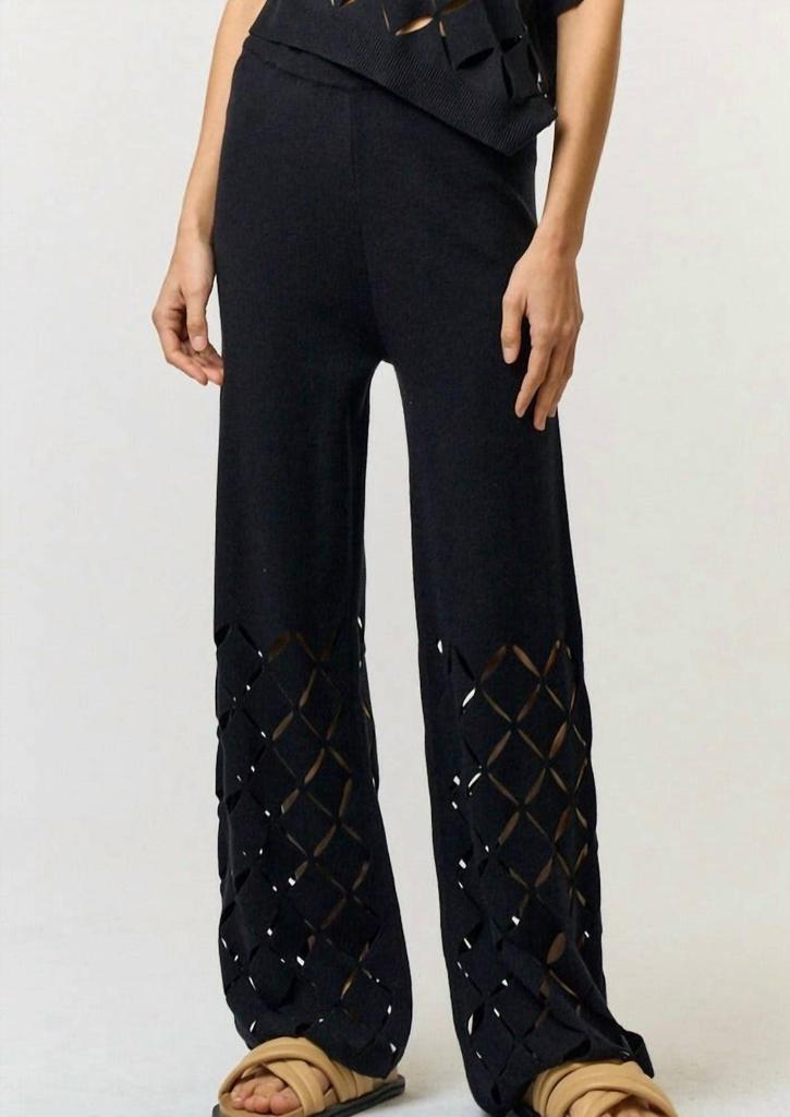 lalavon Lalavon - Cut Out Detail Sweater Pants