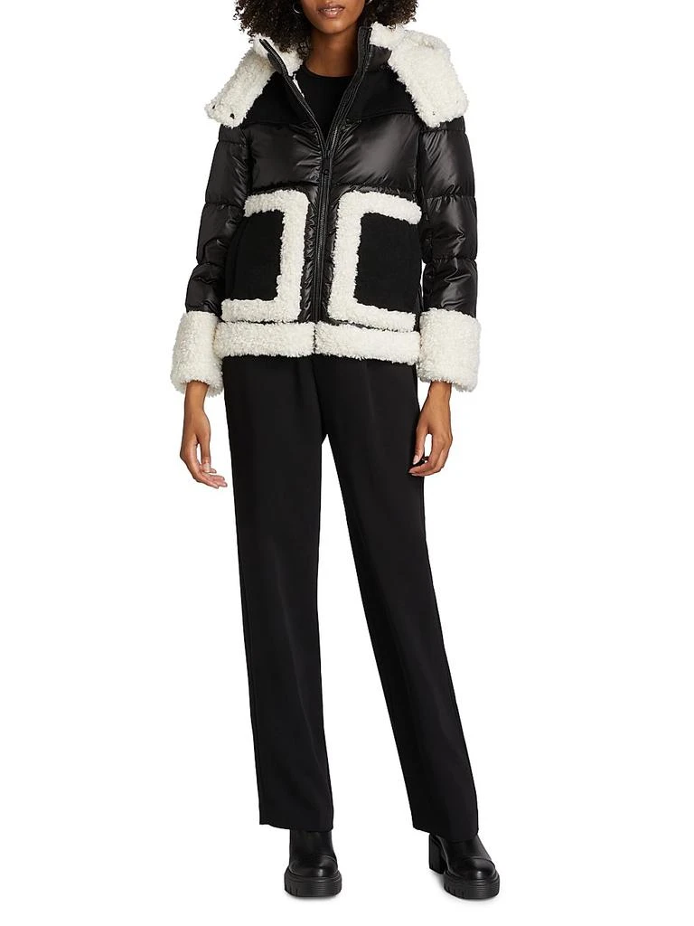 Mercer Collective Dana Mixed-Media Hooded Down Coat 2