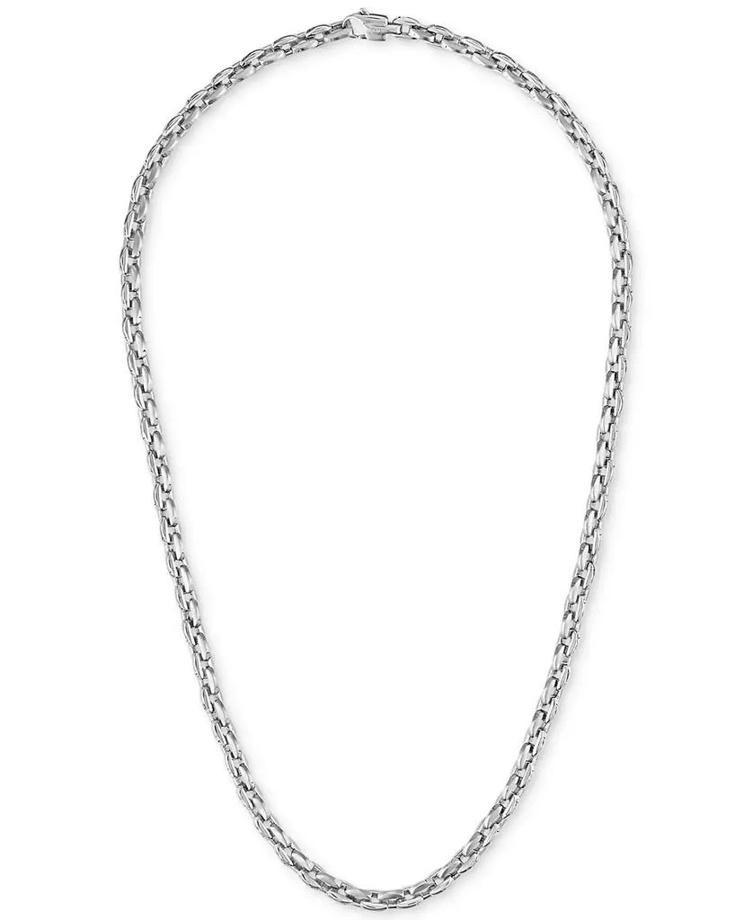 Esquire Men's Jewelry Rounded Box Link 22" Men's Chain Necklace, Exclusively for Macy's 3