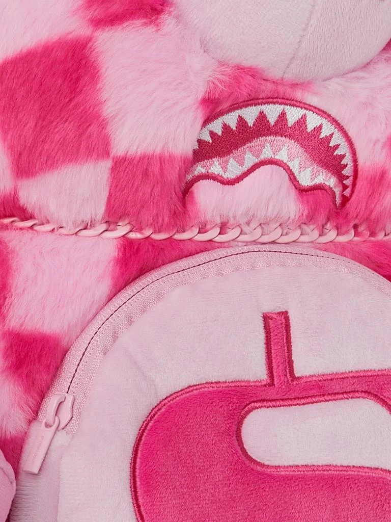 SprayGround Sprayground Girls Fur Check Money Bear Backpack in Pink (63cm) 5