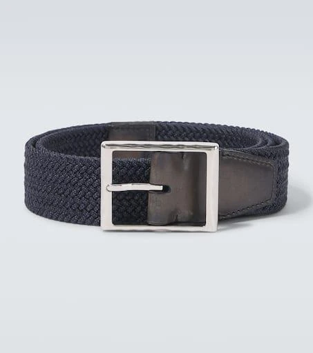 Berluti Leather-trimmed belt 1