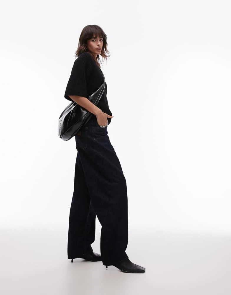 & Other Stories & Other Stories alpaca short sleeve knitted jumper in black 2
