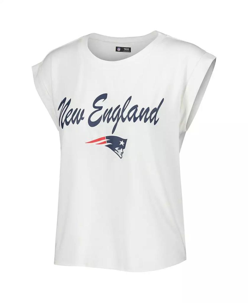 Concepts Sport Women's White, Cream New England Patriots Montana Knit T-shirt and Shorts Sleep Set