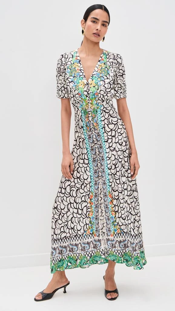 Saloni Lea Silk Maxi Dress 1