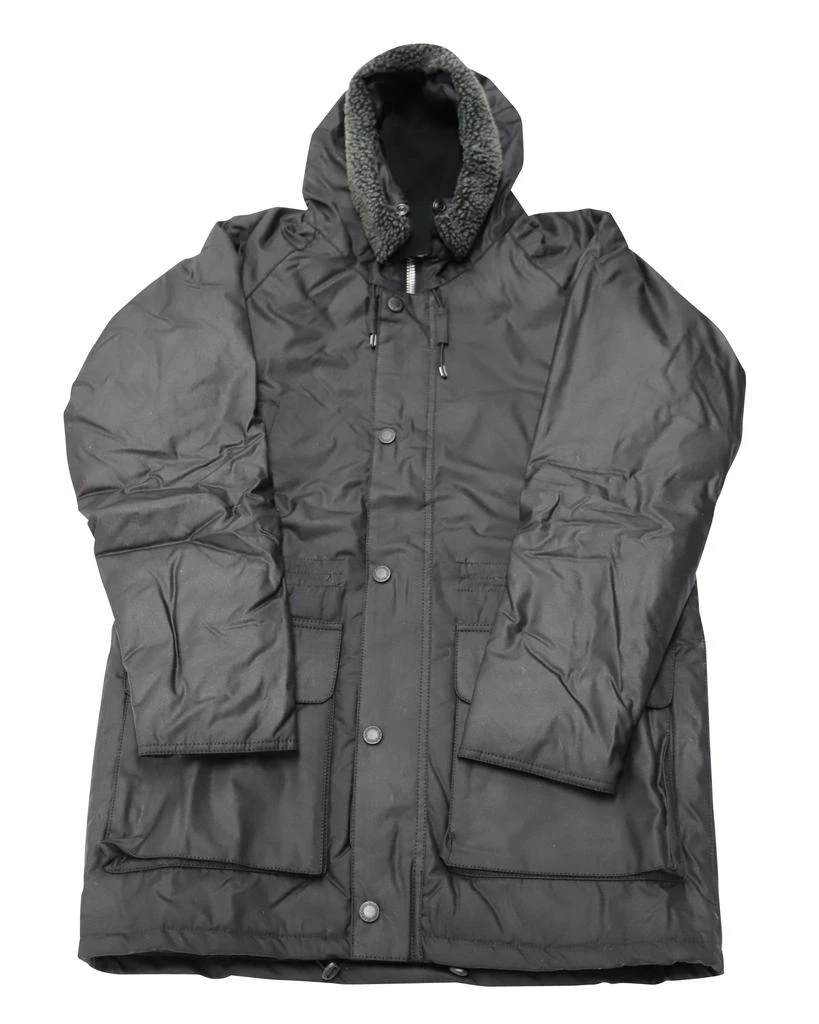 Barbour Fenton Wax Jacket in Black Cotton 1