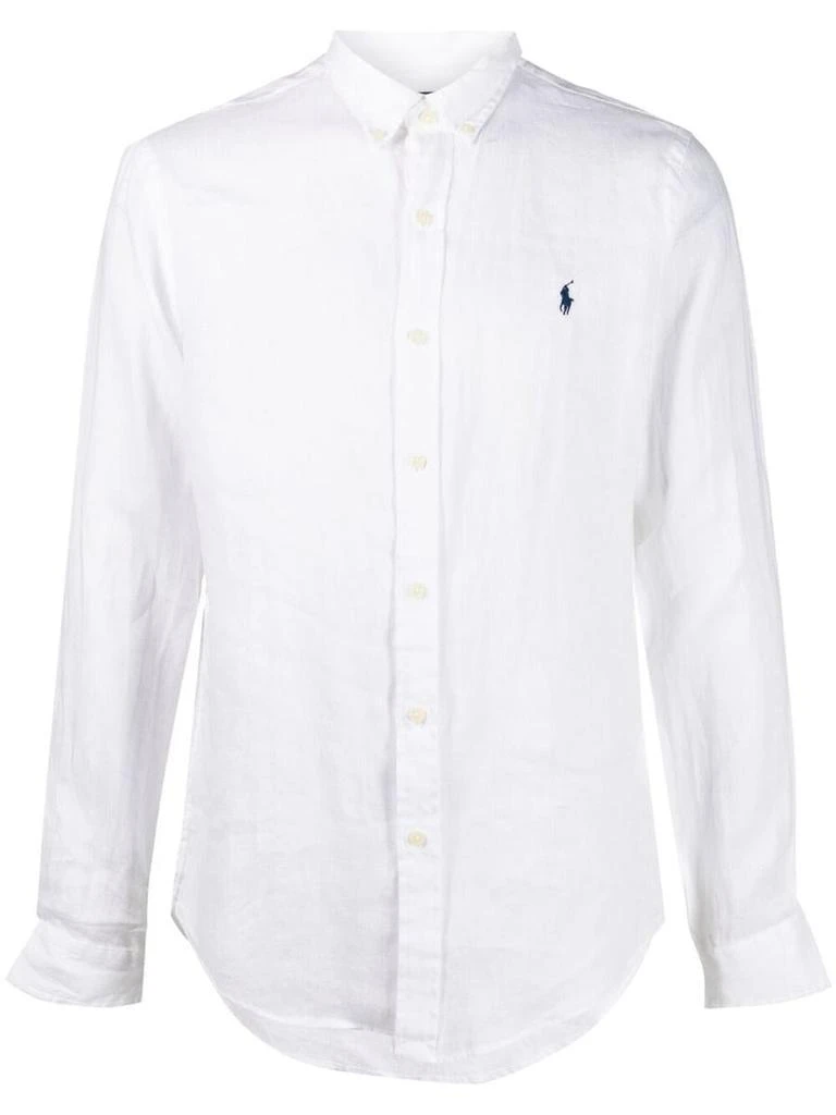 Ralph Lauren Polo Ralph Lauren Linen Mandarin Collar Shirt 1