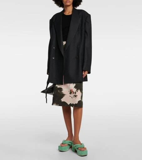 Dries Van Noten Suede platform thong sandals 2