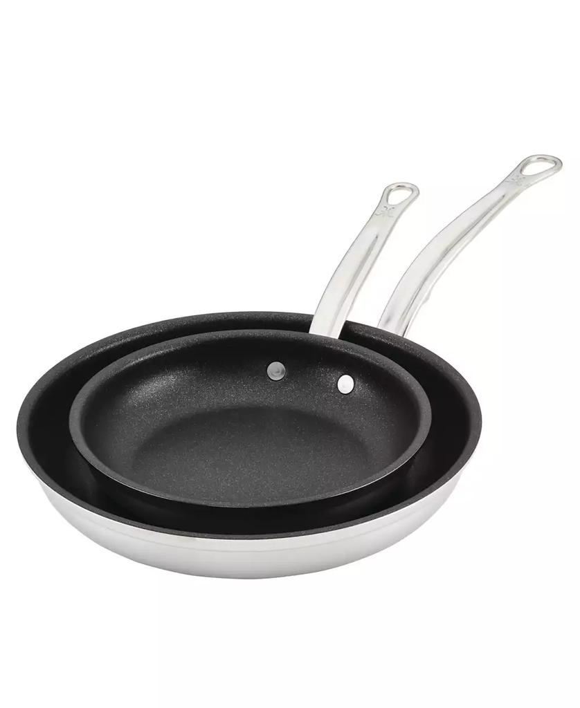 Hestan ProBond Clad TITUM® Stainless Steel Nonstick, Set of Two-  8.5" Open Skillet 11" Open Skillet