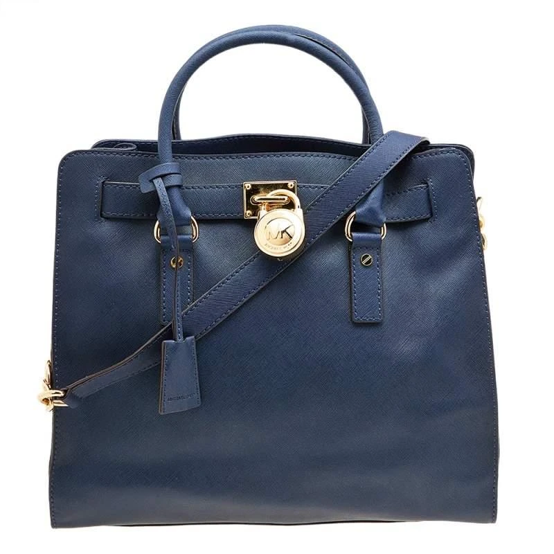 Michael Kors MICHAEL Michael Kors Blue Saffiano Leather Large Hamilton Tote 1