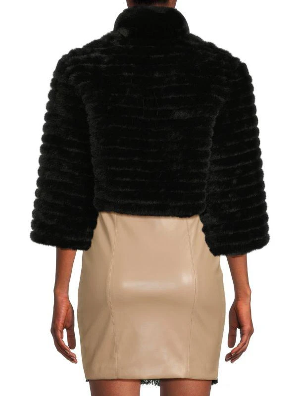 BELLE FARE Flare-Sleeve Faux Fur Bolero 2