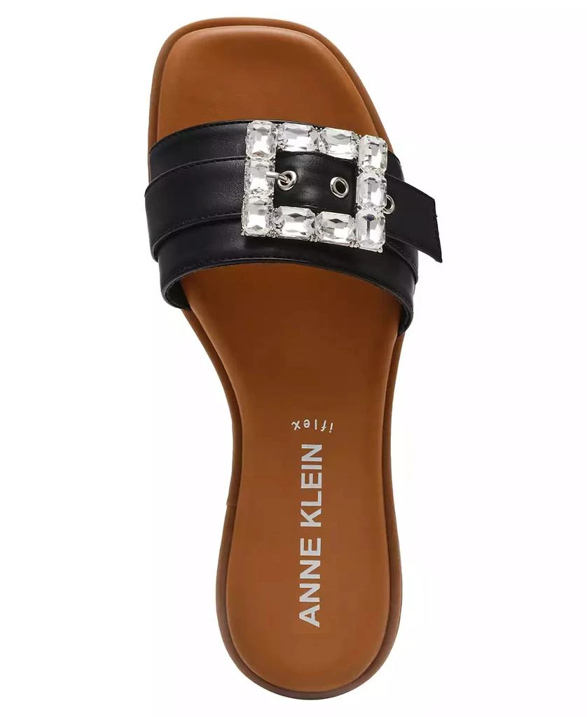 Anne Klein Women's Capara Square Toe Flat Sandals 4