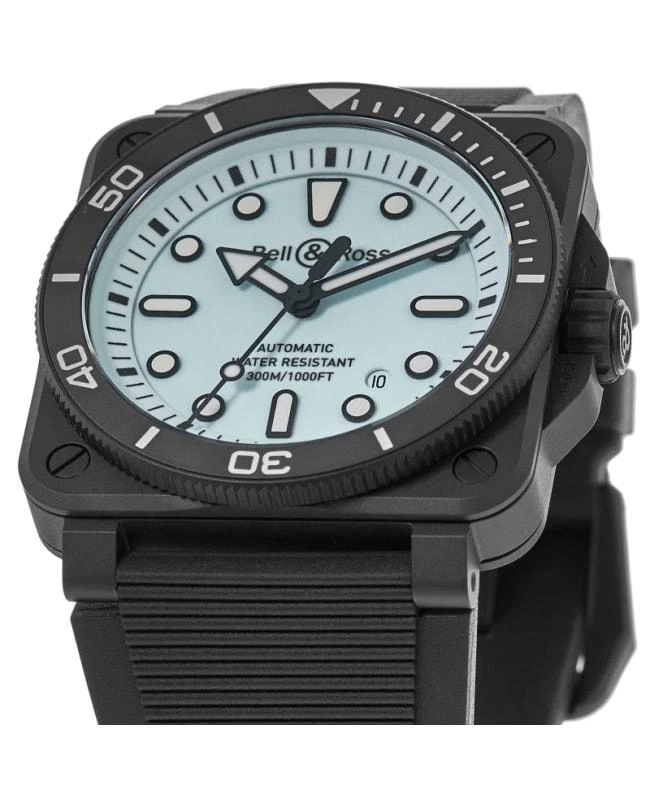 Bell & Ross Bell & Ross BR 03 Automatic Diver Full Lum Blue Dial Ceramic Rubber Strap Men's Watch BR03A-D-LM-CE/SRB 2