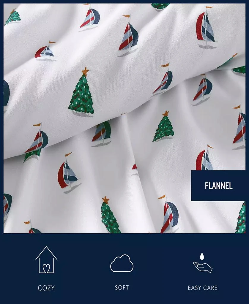 Nautica CLOSEOUT! Printed Flannel 4-Pc. Sheet Set, Queen 5