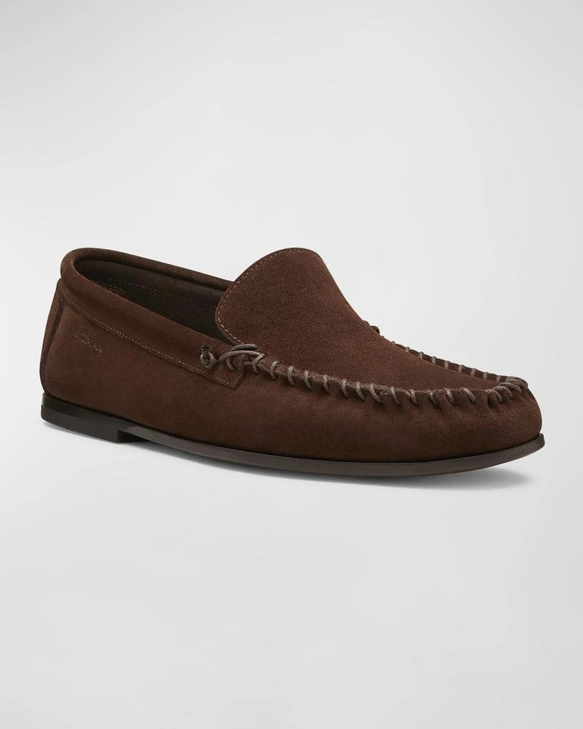 Stuart Weitzman Men's Montauk Suede Venetian Moccasins 3