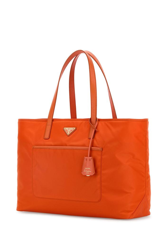 Prada Orange Re-nylon Large Re-edition 1978 Shopping Bag