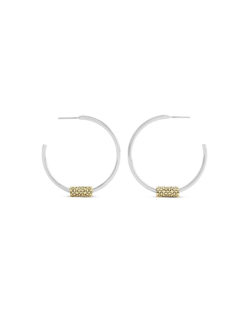 Coach Signature Quilted Tube Hoop Earrings 1