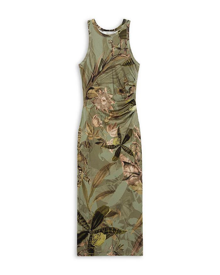 New York Botanical Gardens Lola - Khaki Lola | Nybg Floral Ruched Jersey Dress, M New York Botanical Gardens Lola - Khaki Lola | Nybg Floral Ruched Jersey Dress, M