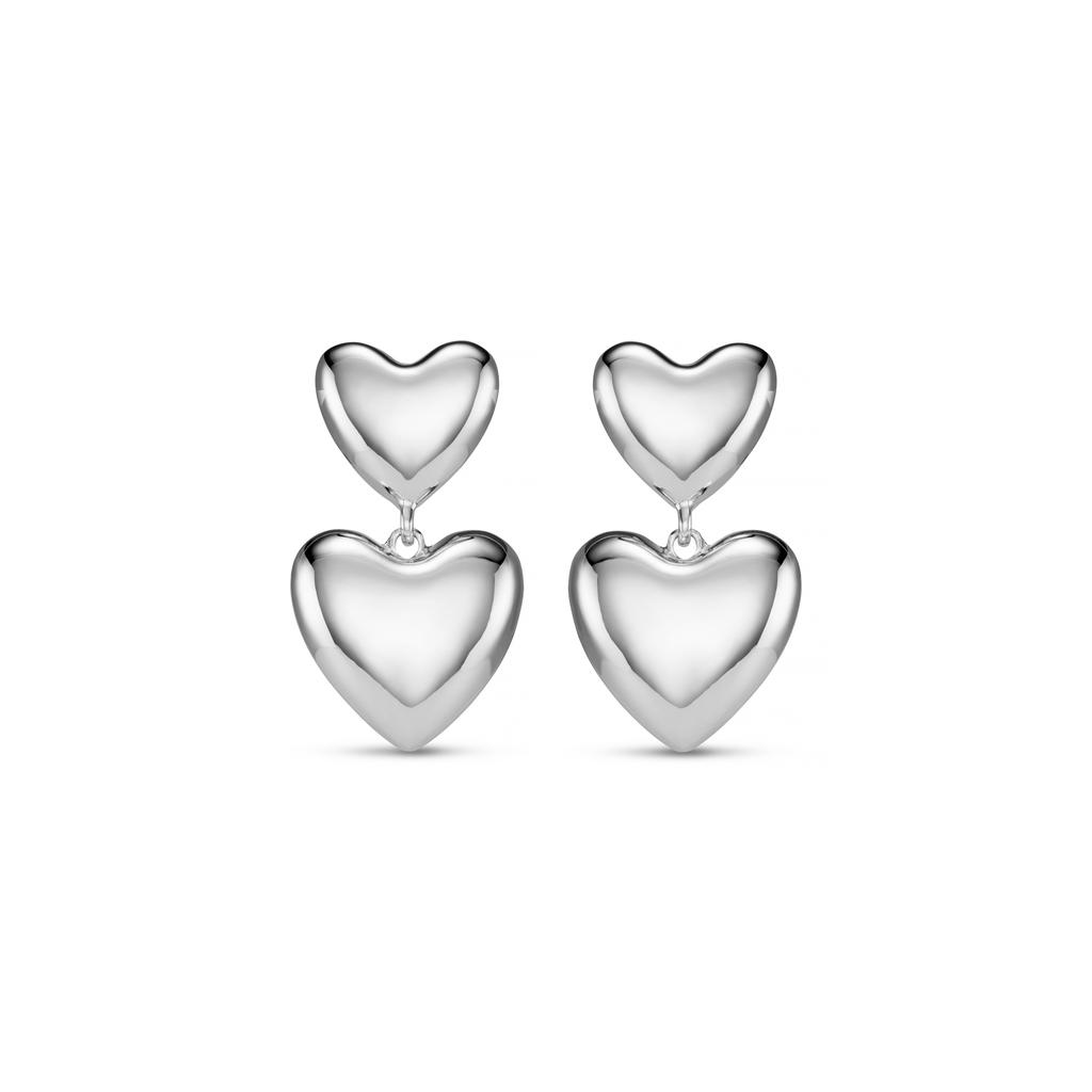 Orelia London Statement Voluminous Heart Drop Earrings