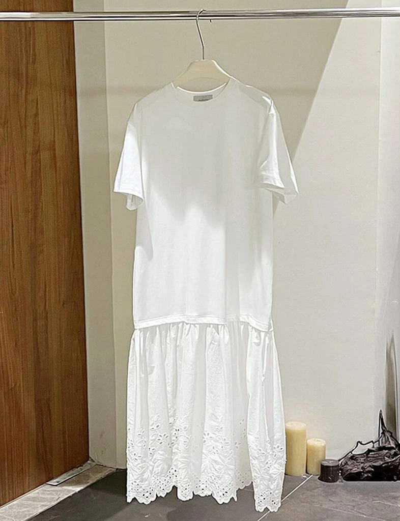 Pixie Market White Eyelet Tee Dress-PREORDER 8